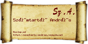 Számtartó András névjegykártya